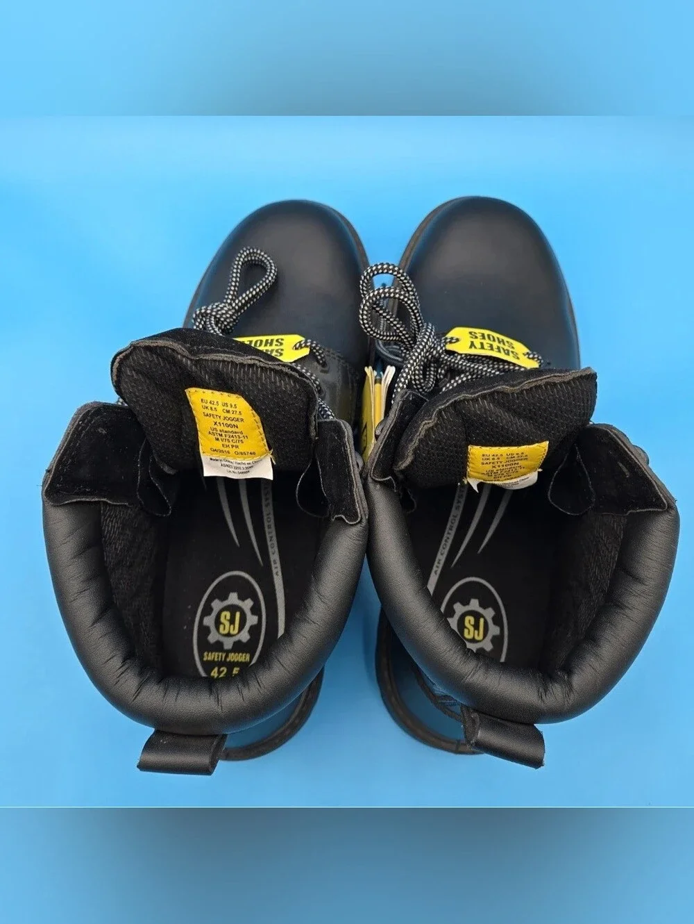 Men's Work Boots SAFETY JOGGER Black Steel Toe X1100N New